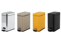Відро для сміття з плавним закриттям прямокутне Zerix Sansa-TC0105 SS Color 5л колір нержавійка (ZX5893)