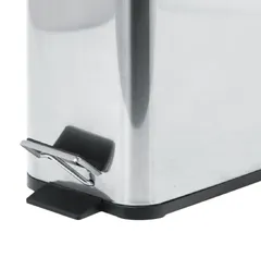 Відро для сміття з плавним закриттям прямокутне Zerix Sansa-TC0105 SS Color 5л колір нержавійка (ZX5893)