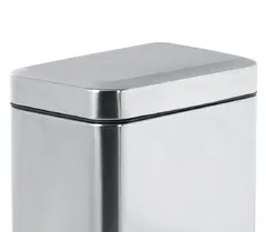 Відро для сміття з плавним закриттям прямокутне Zerix Sansa-TC0105 SS Color 5л колір нержавійка (ZX5893)