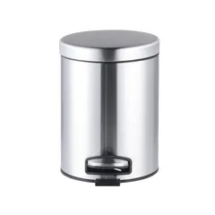Відро для сміття з плавним закриттям кругле Mixxus Ellipse-TC0205 SS Color 5л колір нержавійка (MI7076)