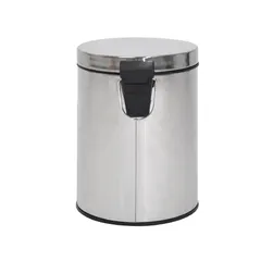 Відро для сміття кругле Zerix Solo-TC0105 SS Color 5 л колір нержавійка (ZX5897)