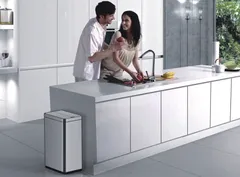 Відро для сміття сенсорне прямокутне Koer TC-020112-02 12 л колір нержавійка (KR5582)