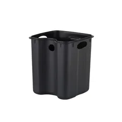 Відро для сміття з плавним закриттям квадратне Zerix Kubix-TC0106 Black 6 л колір чорний (ZX5890)