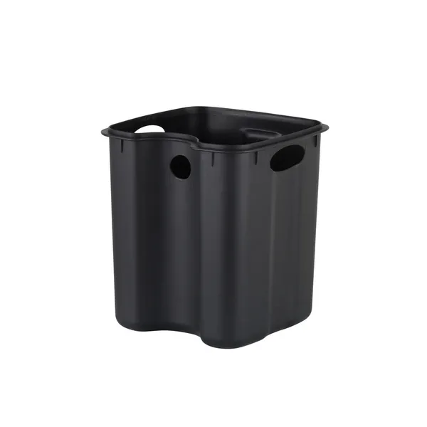 Відро для сміття з плавним закриттям квадратне Zerix Kubix-TC0106 Black 6 л колір чорний (ZX5890)