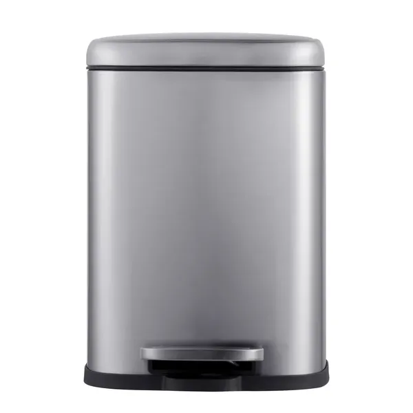 Відро для сміття з плавним закриттям прямокутне Mixxus Premium Style-TC0305 SS Color 5л колір нержавійка (MI7060)