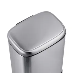 Відро для сміття з плавним закриттям прямокутне Mixxus Premium Style-TC0305 SS Color 5л колір нержавійка (MI7060)