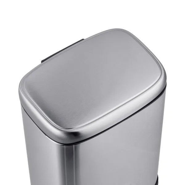 Відро для сміття з плавним закриттям прямокутне Mixxus Premium Style-TC0305 SS Color 5л колір нержавійка (MI7060)
