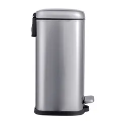 Відро для сміття з плавним закриттям прямокутне Mixxus Premium Style-TC0305 SS Color 5л колір нержавійка (MI7060)