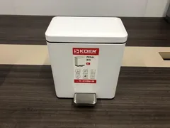 Відро для сміття з плавним закриттям прямокутне Koer TC-010306-08 6 л колір білий (KR5601)