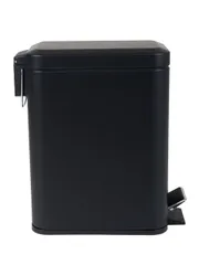 Відро для сміття з плавним закриттям прямокутне Zerix Sansa-TC0105 Black 5 л колір чорний (ZX5894)