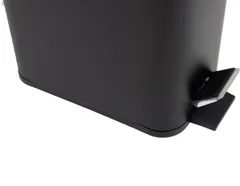 Відро для сміття з плавним закриттям прямокутне Zerix Sansa-TC0105 Black 5 л колір чорний (ZX5894)