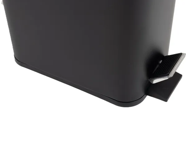 Відро для сміття з плавним закриттям прямокутне Zerix Sansa-TC0105 Black 5 л колір чорний (ZX5894)
