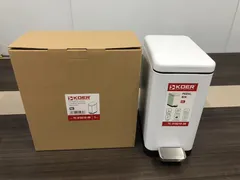 Відро для сміття з плавним закриттям прямокутне Koer TC-010210-08 10 л колір білий (KR5598)