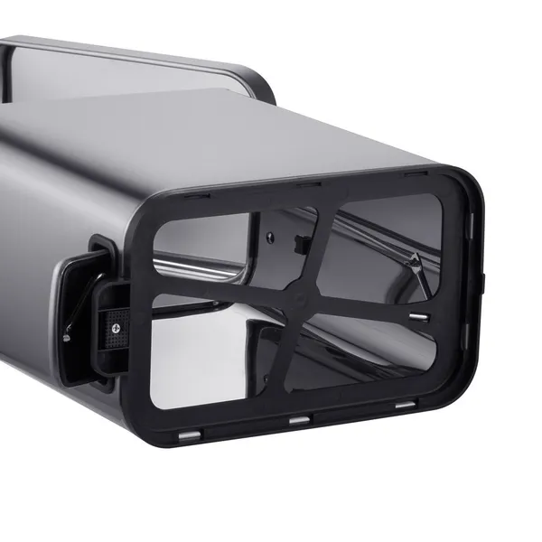 Відро для сміття з плавним закриттям прямокутне Mixxus Premium Quadro-TC0105 SS Color 5л колір нержавійка (MI7062)