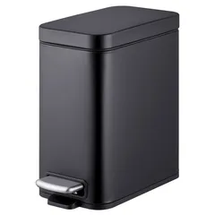 Відро для сміття з плавним закриттям прямокутне Mixxus Premium Quadro-TC0105 Black 5 л колір чорний (MI7061)
