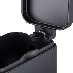 Відро для сміття з плавним закриттям прямокутне Mixxus Premium Quadro-TC0105 Black 5 л колір чорний (MI7061)