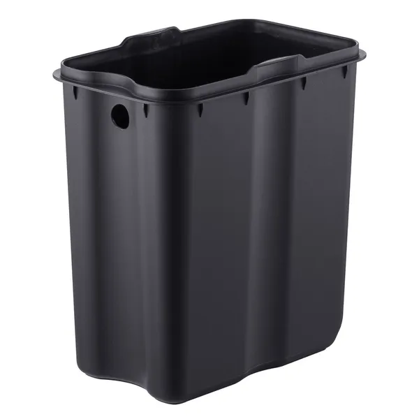 Відро для сміття з плавним закриттям прямокутне Mixxus Premium Quadro-TC0105 Black 5 л колір чорний (MI7061)