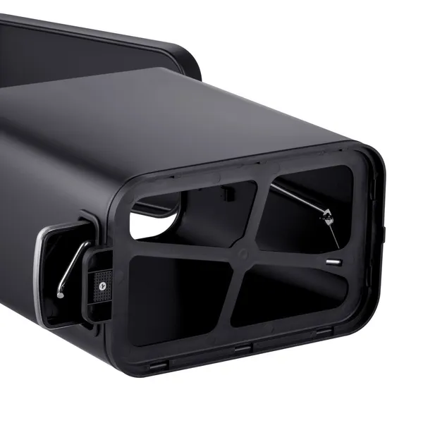 Відро для сміття з плавним закриттям прямокутне Mixxus Premium Quadro-TC0105 Black 5 л колір чорний (MI7061)