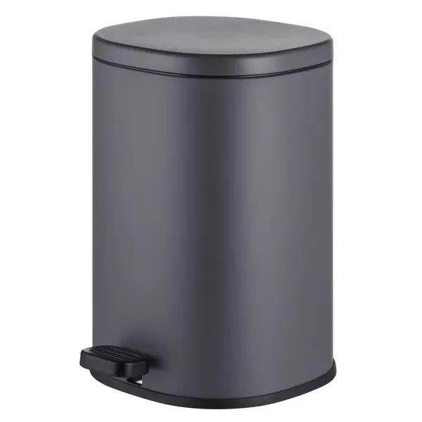 Відро для сміття з плавним закриттям овальне Mixxus Premium Olivary-TC0105 Graphite 5 л колір графіт (MI7063)