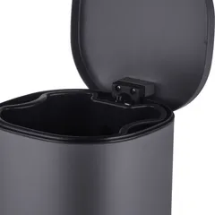 Відро для сміття з плавним закриттям овальне Mixxus Premium Olivary-TC0105 Graphite 5 л колір графіт (MI7063)
