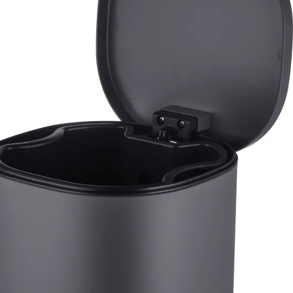 Відро для сміття з плавним закриттям овальне Mixxus Premium Olivary-TC0105 Graphite 5 л колір графіт (MI7063)