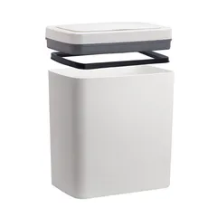Відро для сміття сенсорне прямокутне Mixxus WAVE-TC0110 White 10 л колір білий (MI7073)