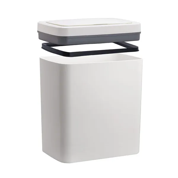 Відро для сміття сенсорне прямокутне Mixxus WAVE-TC0110 White 10 л колір білий (MI7073)