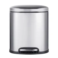 Відро для сміття з плавним закриттям овальне Mixxus Premium Topper-TC0205 SS Color 5л колір нержавійка (MI7059)