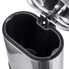 Відро для сміття з плавним закриттям овальне Mixxus Premium Topper-TC0205 SS Color 5л колір нержавійка (MI7059)