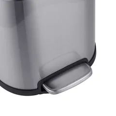 Відро для сміття з плавним закриттям овальне Mixxus Premium Topper-TC0205 SS Color 5л колір нержавійка (MI7059)