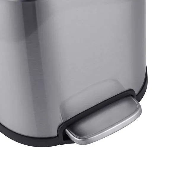 Відро для сміття з плавним закриттям овальне Mixxus Premium Topper-TC0205 SS Color 5л колір нержавійка (MI7059)