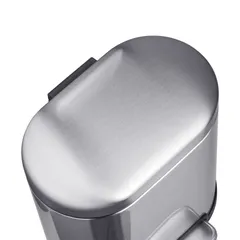 Відро для сміття з плавним закриттям овальне Mixxus Premium Topper-TC0205 SS Color 5л колір нержавійка (MI7059)