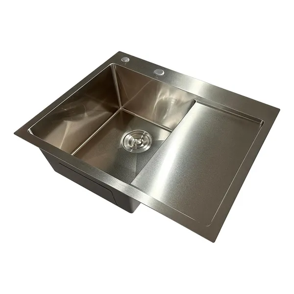 Мийка з нержавіючої сталі Mixxus MH6350L Nano-Silver (3.0/0.8) колір нержавійка (MI7044)