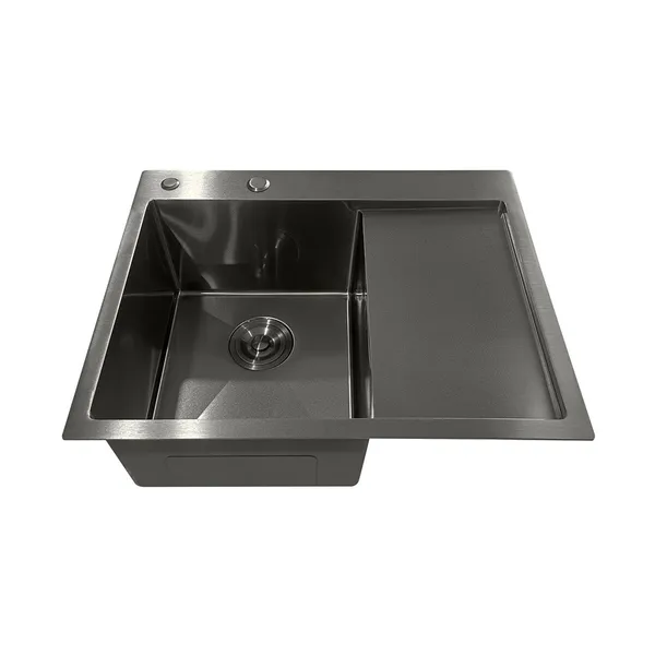 Мийка з нержавіючої сталі Mixxus MH6350L Nano-Black (3.0/0.8) колір графіт (MI7045)