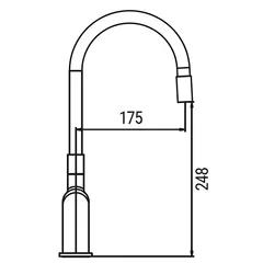 Змішувач для кухні Koer KB-70029-07 Колір графіт (KR5500)
