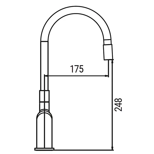 Змішувач для кухні Koer KB-70029-07 Колір графіт (KR5500)