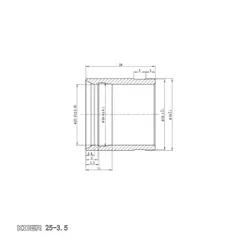 Гільза монтажна насувна Koer KA.S25 - 25-3.5mm (KR4901)
