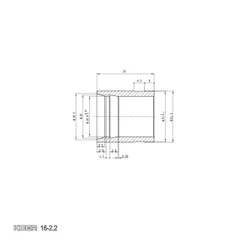 Гільза монтажна насувна Koer KA.S16 - 16-2.2mm (KR4899)