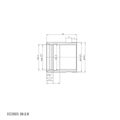 Гільза монтажна насувна Koer KA.S20 - 20-2.8mm (KR4900)