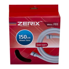 Шланг для душу Zerix White.F03 150 см силікон. (колір білий) (ZX5567)