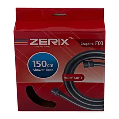 Шланг для душу Zerix Graphite.F03 150 см силіконовий  (колір графіт) (ZX5568)