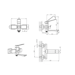 Змішувач для ванни Mixxus Wilson 009 Euro (MI7130)