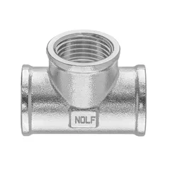 Трійник Nolf NFC.T08F-N-3/4''FFF нікельований (NF3092)