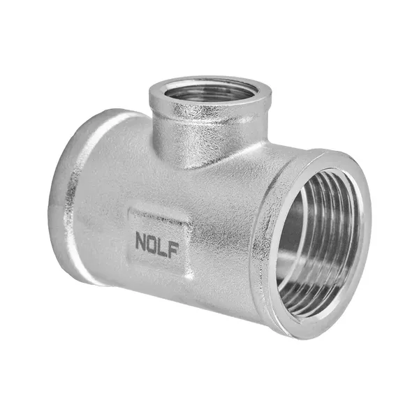 Трійник редукційний Nolf NFC.T080608F-N-3/4"Fх1/2"Fх3/4"F нікельований (NF3094)