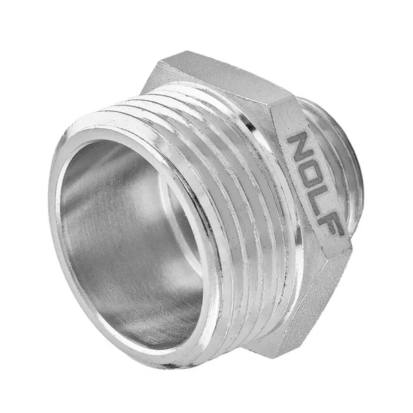 Ніпель редукційний Nolf NFC.N0206-N-1/2"x1/4" нікельований (NF3081)