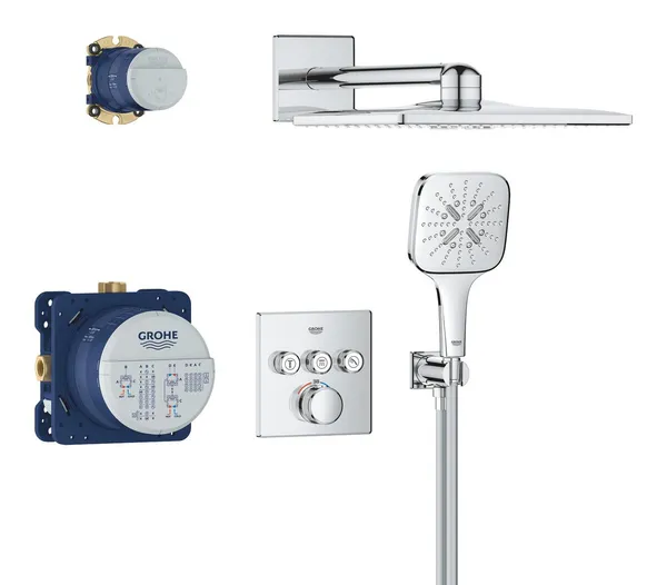 Душова система прихованого монтажу на 3 виходи з термостатом Grohe Grohtherm SmartControl (34864000)