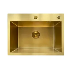 Мийка Mixxus MH5843 Micro Decor Brushed Gold (3.0/0.8) з нерж. сталі (колір матове золото) (MI8218)