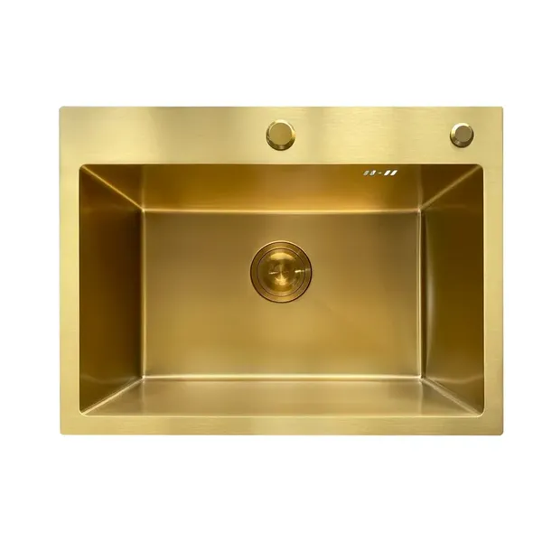 Мийка Mixxus MH5843 Micro Decor Brushed Gold (3.0/0.8) з нерж. сталі (колір матове золото) (MI8218)