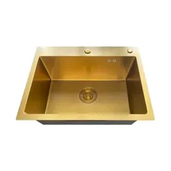 Мийка Mixxus MH5843 Micro Decor Brushed Gold (3.0/0.8) з нерж. сталі (колір матове золото) (MI8218)