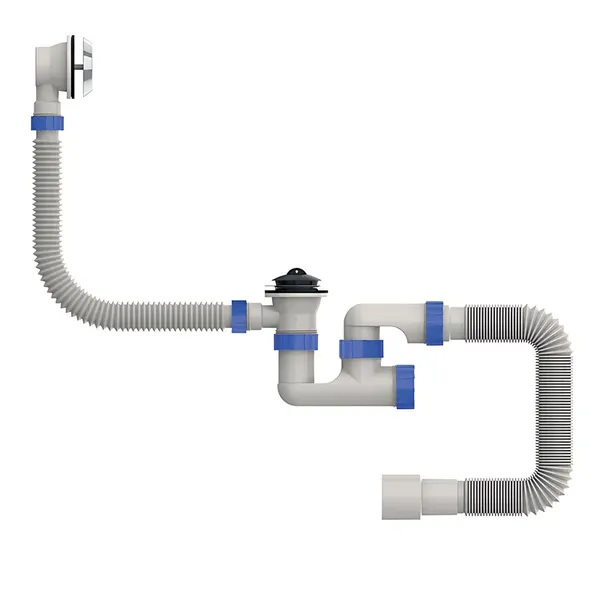 Сифон для ванни Mixxus SV-02-A 1 1/2" з ревізією, випуском та переливом (MI8202)